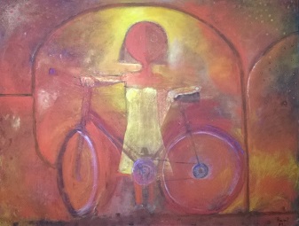 Menina com bicicleta